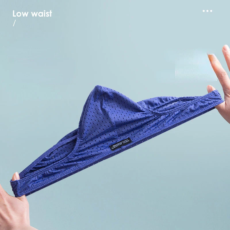 Man Ultra Low Waist Briefs Super Thin Breathable Sexy Lingerie Gay Big Dick Underwear Seamless Sport Bulge Penis Pouch Boxer 4