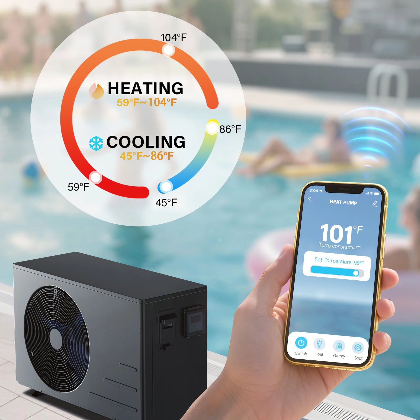 30000 BTU Above Ground Swimming Pools Heater 4