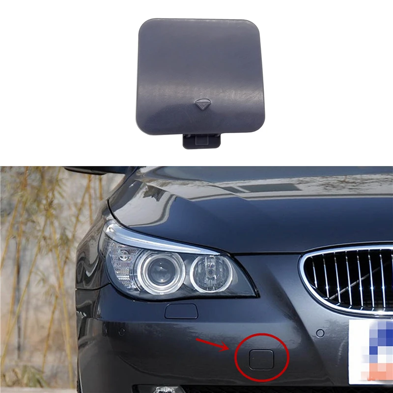JIUWAN Front Bumper Tow Towing Hook Cover Cap Trim for BMW 5 Series E60 E61 525i 525xi 530i 530xi 550i 545i 2004-2007 front bumper tow hook cover