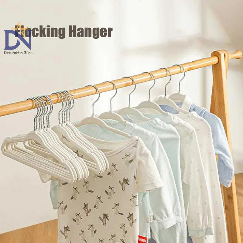 

10pcs Kids Clothes Hanger Racks Portable Plastic Display Hangers Windproof Children Coats Hanger Baby Clothing Organizer