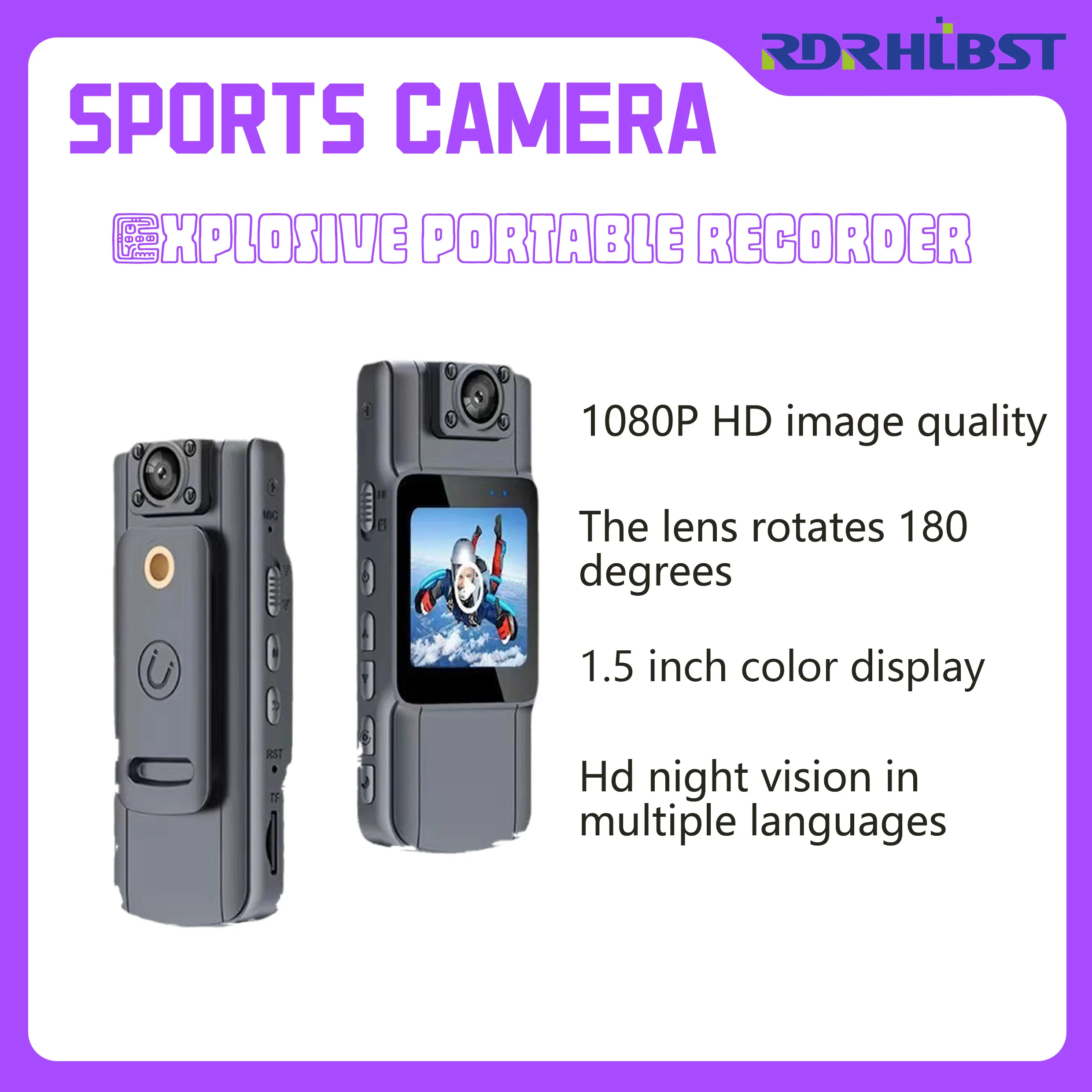 Hd Action Camera Police Law Enforcement Small Camera Micro Body Camcorder 1080P Infrarossi Night Vision Wifi Hotspot Sports Camera