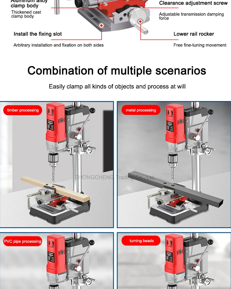Multifunctional cross flat jaws Household mini table vise clamp table work table