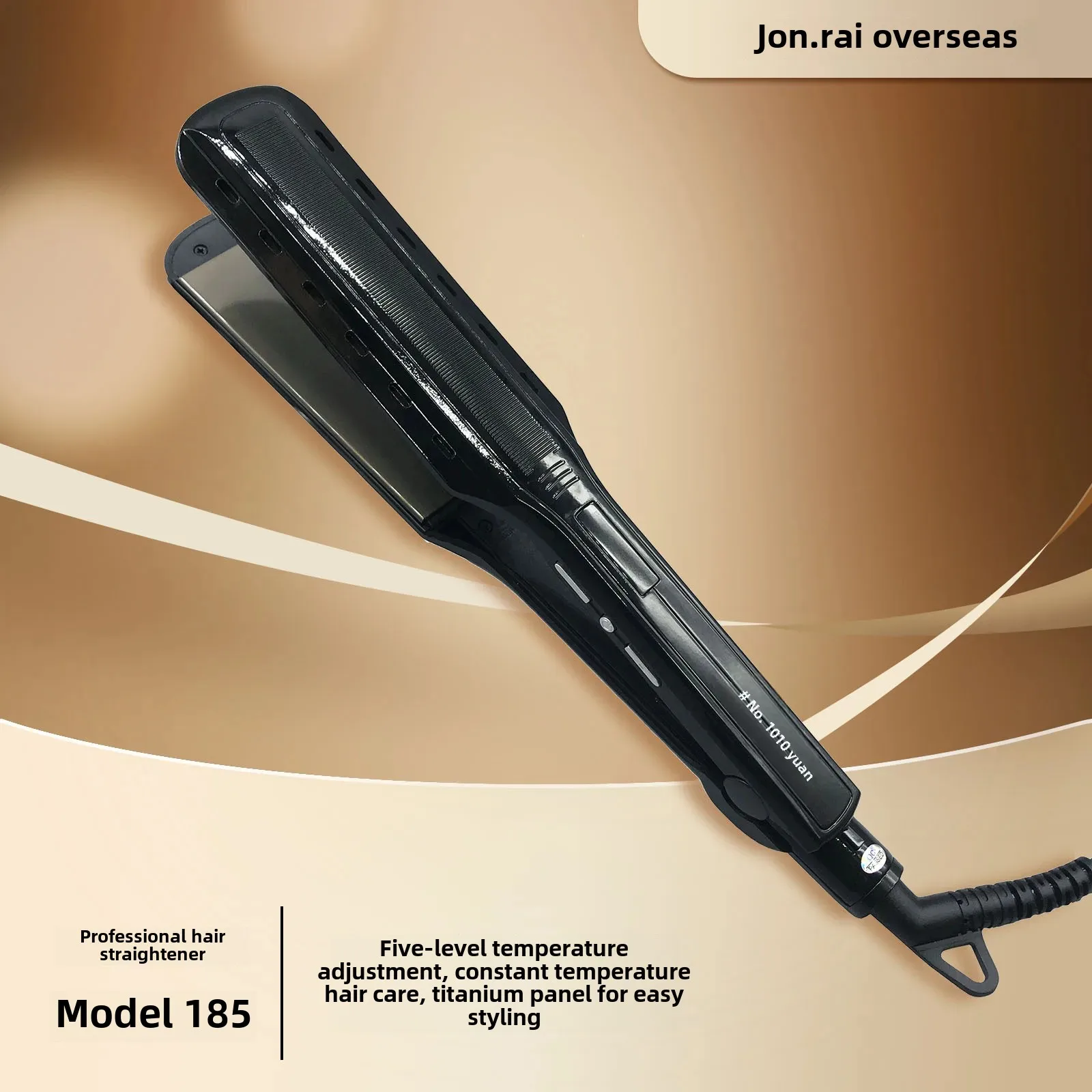 New Professional Digital Display Titanium Gold Plate Black Direct Send Comb European Rules Hair Salon Clip Board Foreign Trade S