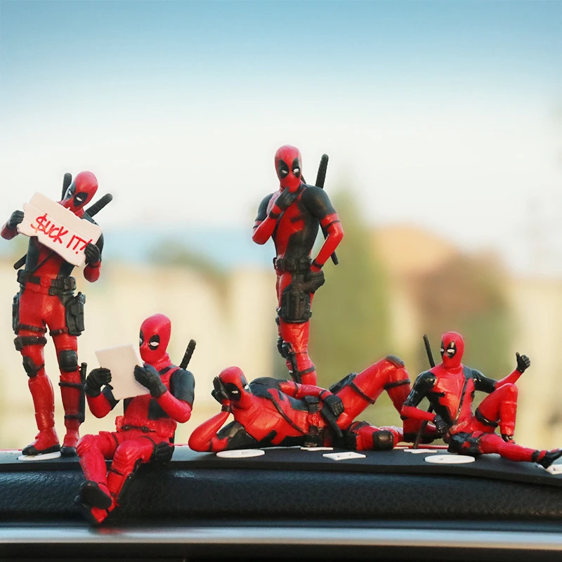 

Car Ornament X-Men Deadpool 2 Action Figure Sitting Lying Posture Model Anime Mini Doll PVC Figurine Toys