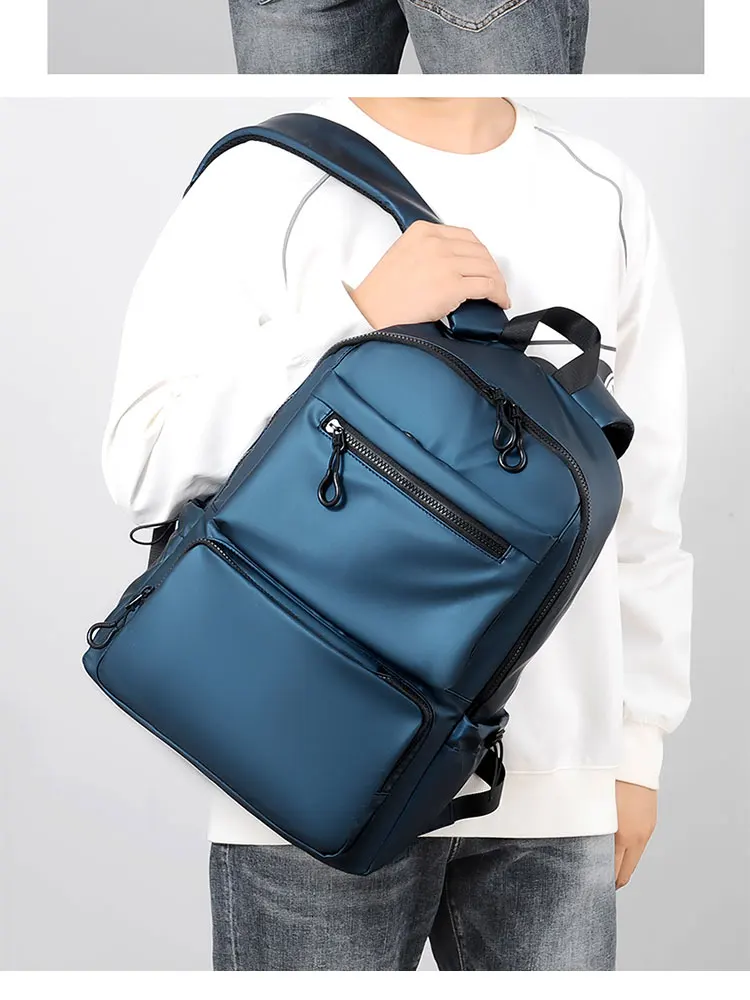 14 zoll herren rucksack reise umhängetasche freizeit computer tasche mode trend schüler schult asche – Detail 6