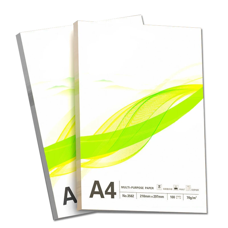 A4 Print Copy Paper 100 Sheets of Raw Wood Pulp White Paper Draft School Office Copier Printer High Quality Supplies printing and copying paper