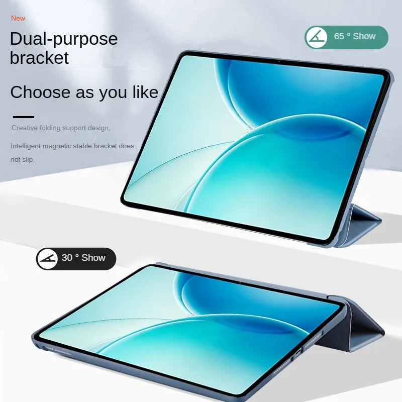 Sleek Magnetic Folding Stand Tablet Case with PU TPU Back