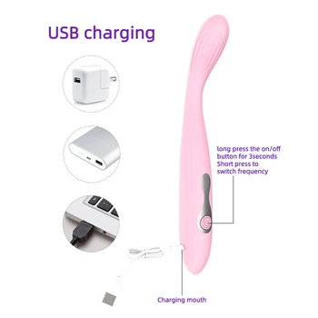 Beginner G-Spot Vibrator for Women 10 Modes Water Private Silicone Orgasm Dildo Vagina Female Sex Toys for Adult 3