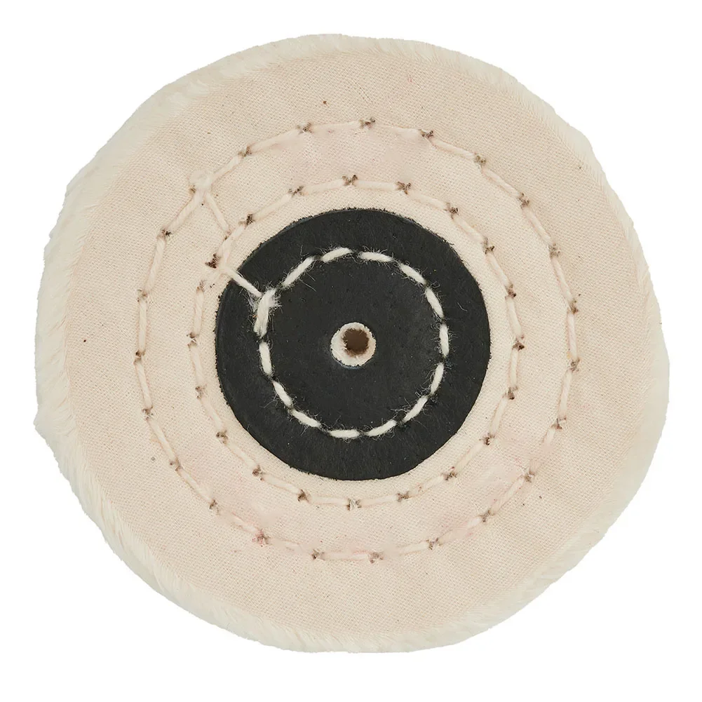 

1pc Cloth Buffing Polishing Wheel Arbor Buffer Polish Grinder Pad Mat White Cottons Lint Cloth Buffing Wheel Grinder For Mirrors