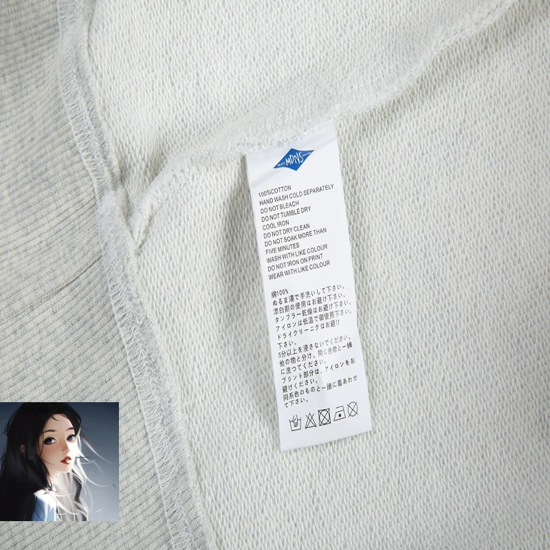 Japanese MADNESS Hoodie MDNS Sweatshirts Chest Embroidery MN Logo Men Women High Quality Oversize Heavy Weight Hooded Pullover