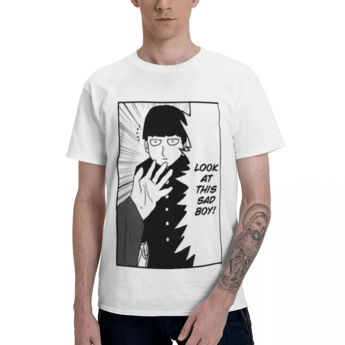 

Футболка мужская оверсайз из чистого хлопка, с круглым вырезом и коротким рукавом