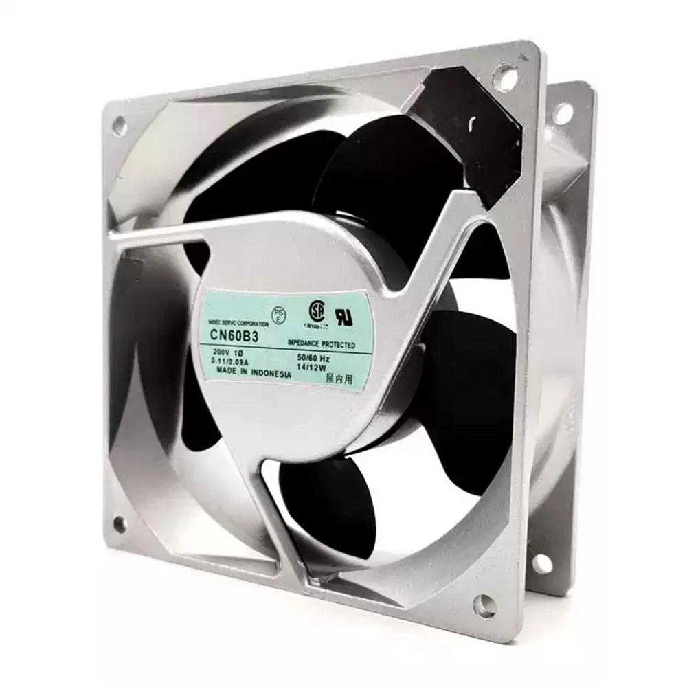 Cooling Fan CN60B3 AC 200V 0.11/0.09A 14/12W 12cm 12038 120X120X38MM