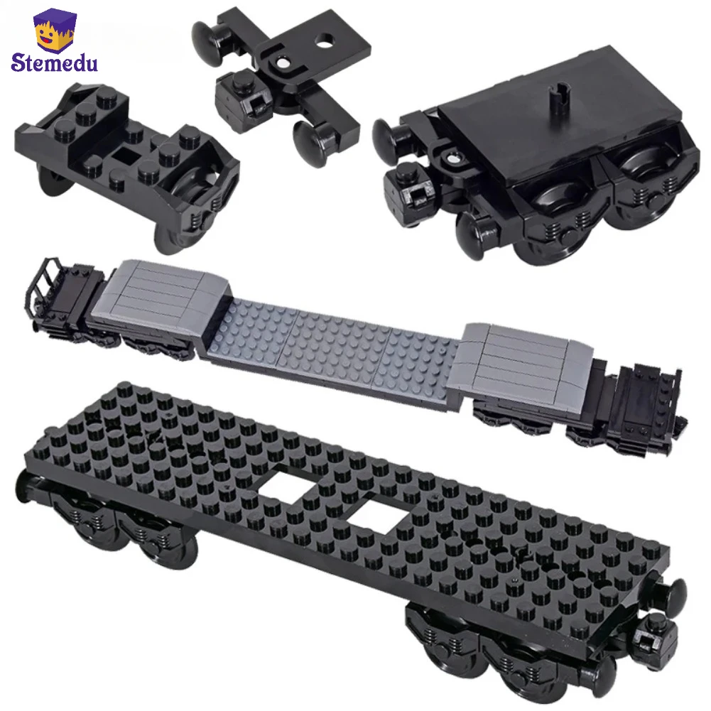 MOC City Creative Idea Train Base Wheel Carriage Building Blocks Bricks ...