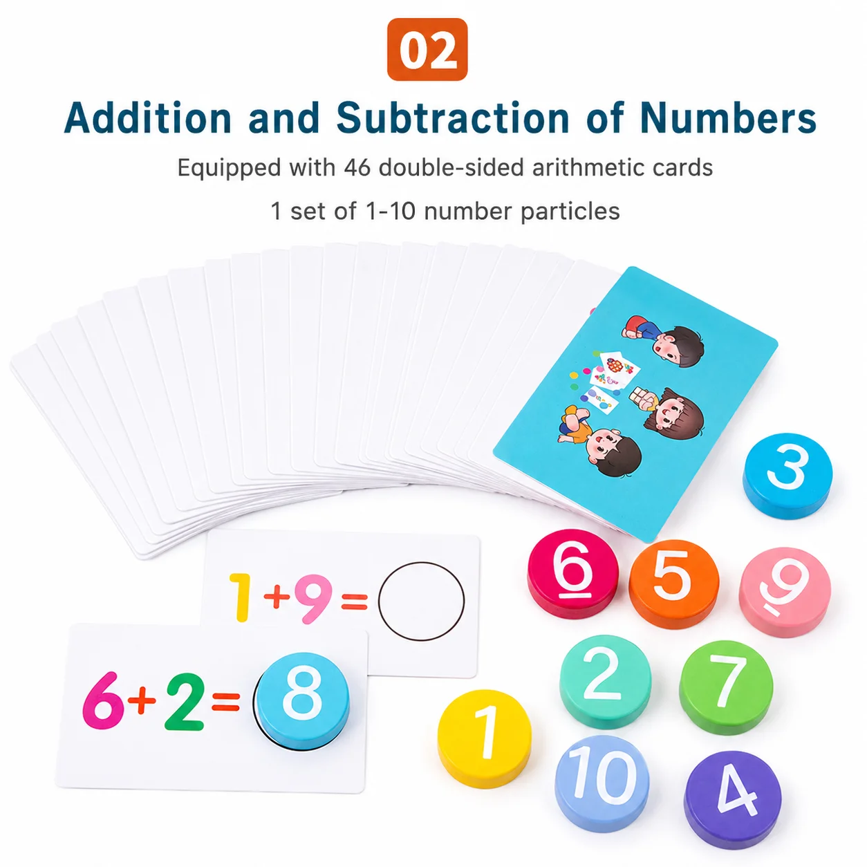 Children's Early Education Math Teaching Aids Number Cognition Matching Educational Toys for Mathematical Operations Learning - 6