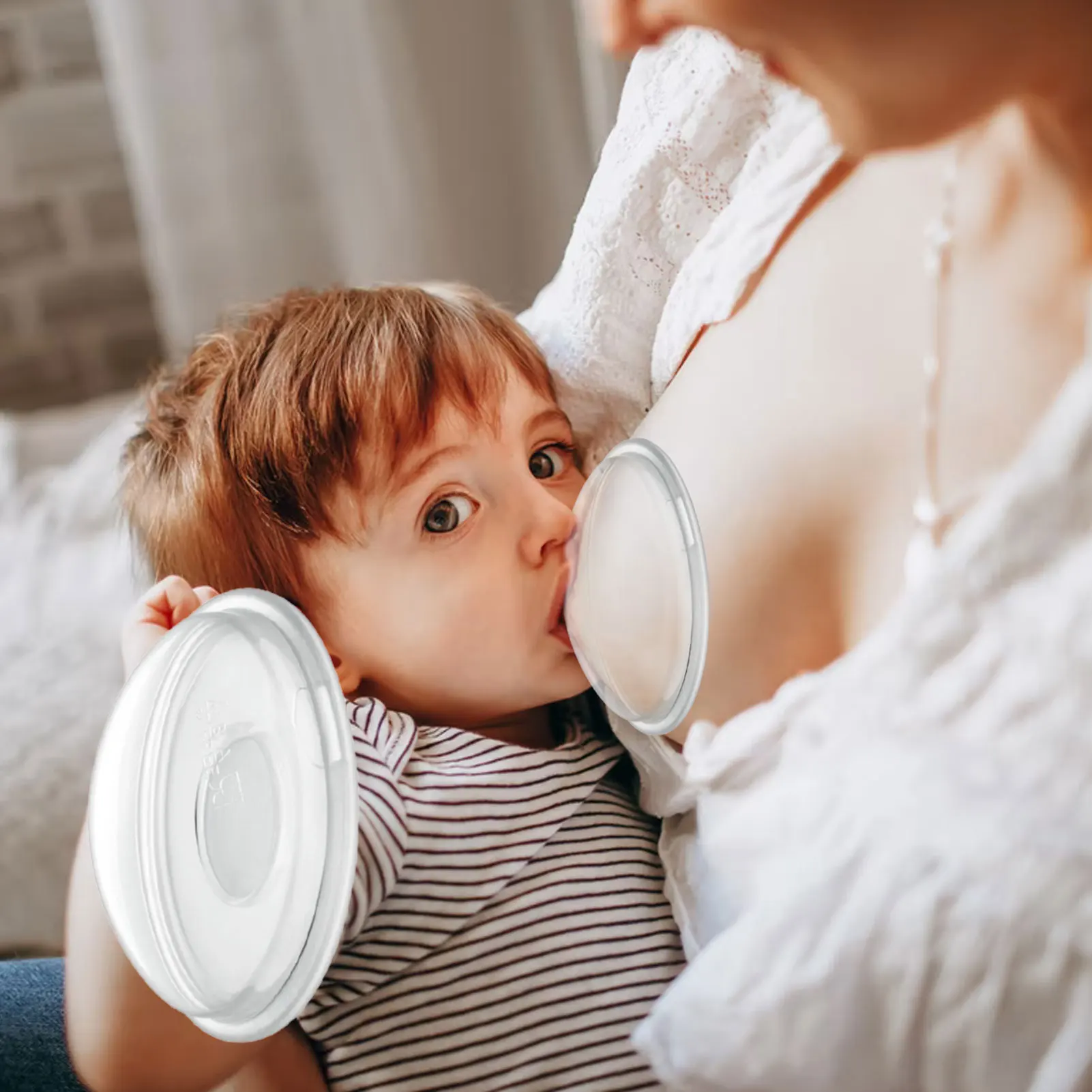 Silicone Wearable Breastmilk Collector For Breastfeeding Collect Baby Feeding Milk Saver Protect Sore Nipples Breastmilk Catcher
