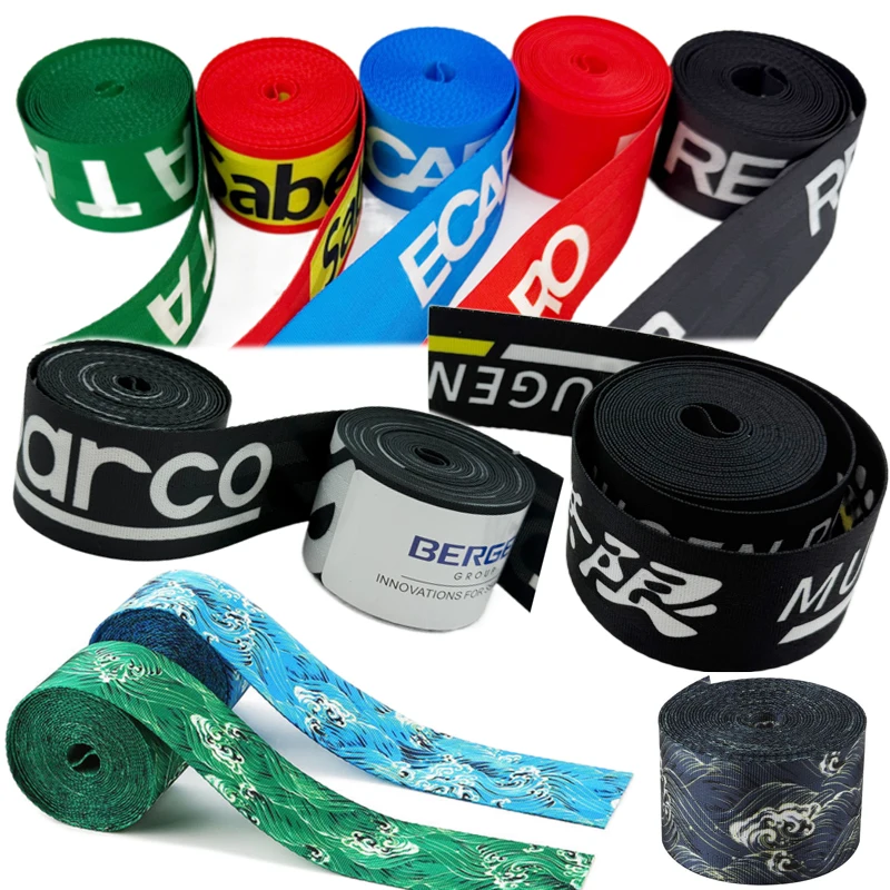 Universal Car Safety Seat Belt High Strength Auto Seat Belt Webbing Nylon Racing Car Modify Safety Belts Harness Strap 2PC