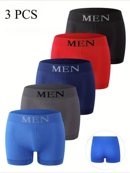 3 pezzi mutandine da uomo a vita media taglie forti intimo sportivo elastico senza cuciture cintura boxer da uomo comodi e traspiranti 1