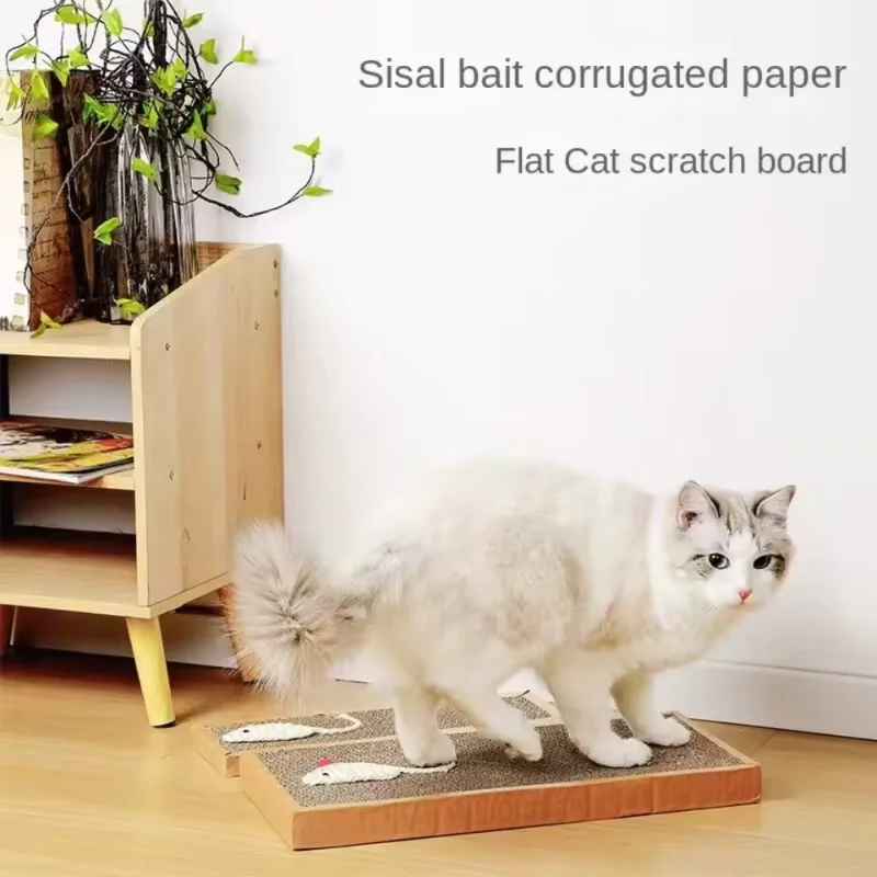 3 pieces Replaceable Cat Scratching Board Indoor Cat Scratching Board Post Toy Sisal Mouse