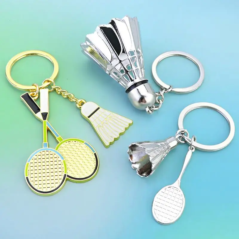 Creative Simulation Badminton Keychain Table Tennis Sports Club ...