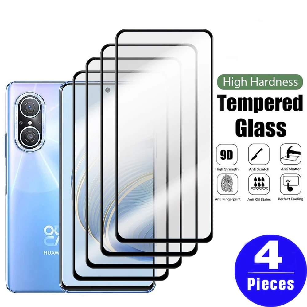 

4Pcs 9D For Huawei Nova 11 Tempered glass phone screen protector Nova 10 pro 10Z 9 8 8i SE Youth 4G Ultra cover protective film