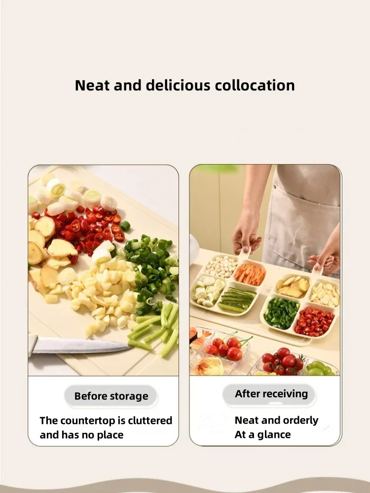 4 Compartment Fruit Plates Dinning-Table Divided Plate