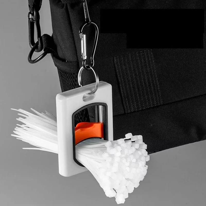 Fluorescent Portable Reusable Cable Tie Organizer & Storage Tool
