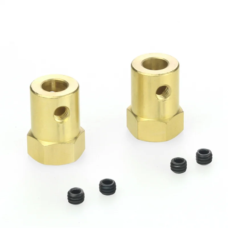12개 5mm12mm 황동 콤바이너 휠 허브 육각 어댑터 (WPL B14 B16 C14 C24 MN D90 D91 MN99S RC카 업그레이드 부품-AB01)