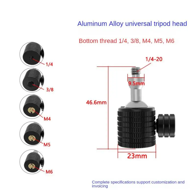 Mini Ball Head Tripod 1/4" 360 Degree Swivel Head Screw Tripod Mount Bracket DSLR Ballhead Stand For Camera Camcorder Brackets