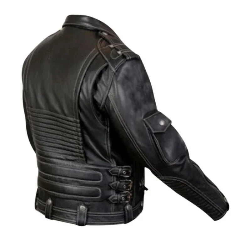 Leather Jackets Men Winter Jacket Winter Motorcycle PU Leather Jacket Fashion Cool Zipper Pockets Leather Coats Men Fashion Winter Clothing Mens Jacket