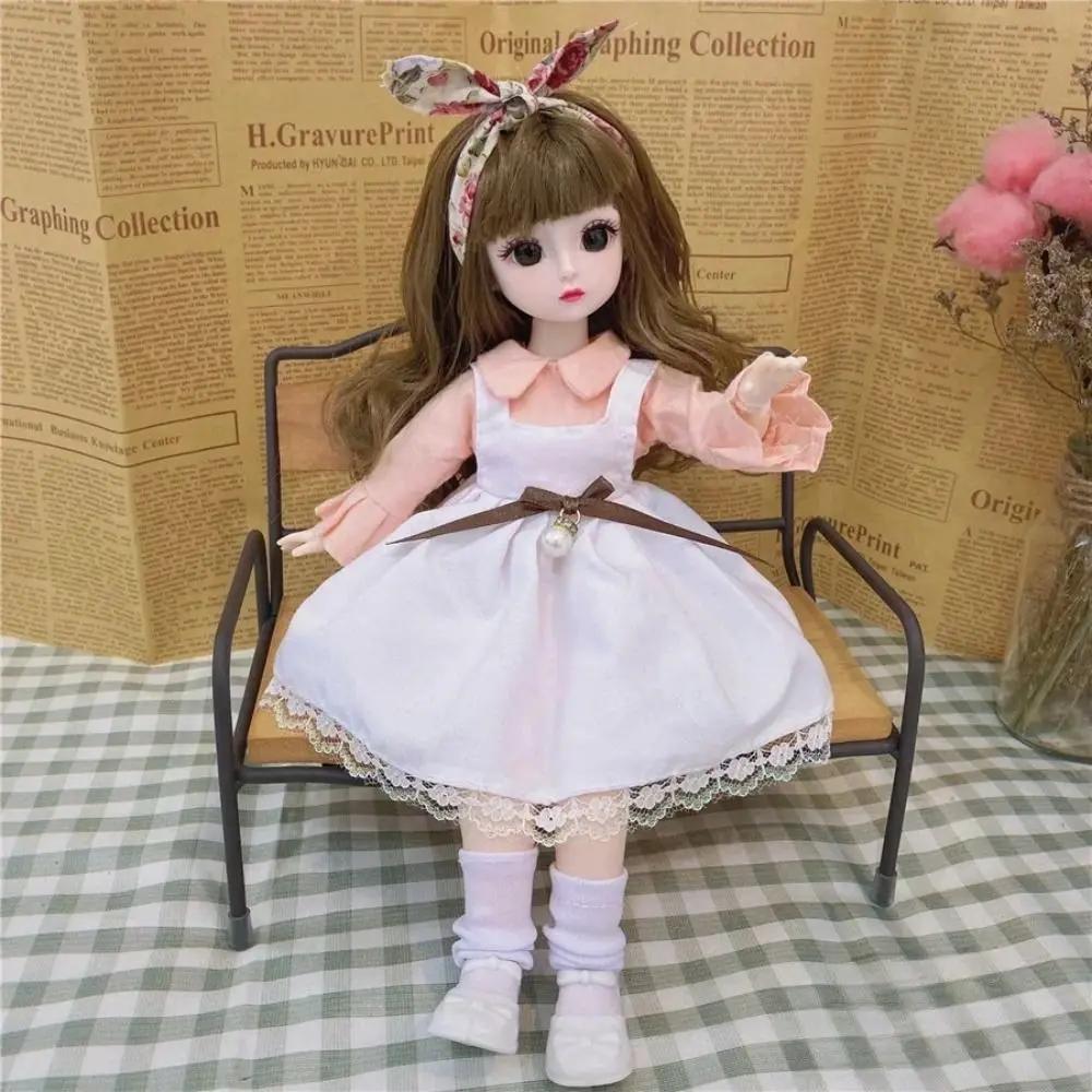 Big Eyes 30cm Baby Dolls Removable Joints Humanoid Doll Girl Princess Doll Dress Up Articulated Dress BJD Doll DIY Accessories