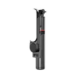 Compact Foldable Selfie Stick with LED Light & Wireless Remote (L15 Black)