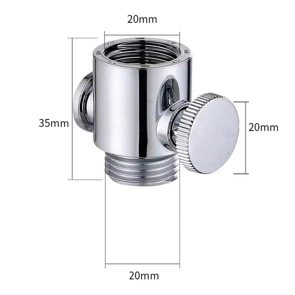 1PC Adjustable Shower Head Diverter Flow Regulator Valve Sprayer Shut-Off Switch 3 Modes Switch Adapter With G1/2 Connections diverter valve shower head diverter valve shower head adapter