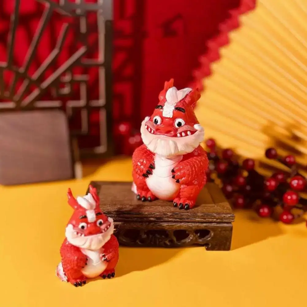 

Dragon Home Ornament Chinese Dragon Resin Figurine Loong Sculpture Desktop Ornament for New Year Spring Festival Gift Toy Model