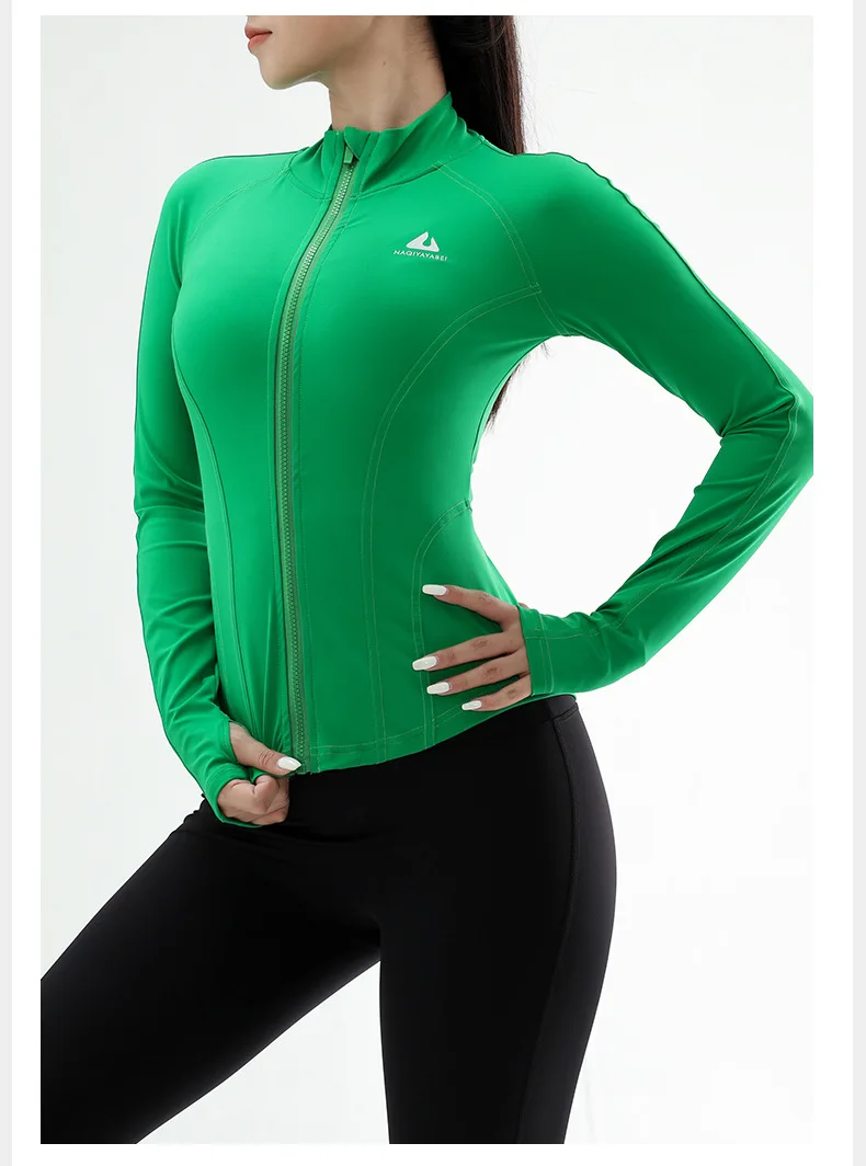 Women Clothes Gym Long Sleeve Sports Jacket Quick Drying Yoga Wear Outdoor Running Tracksuit for Women Fitness Yoga Shirt