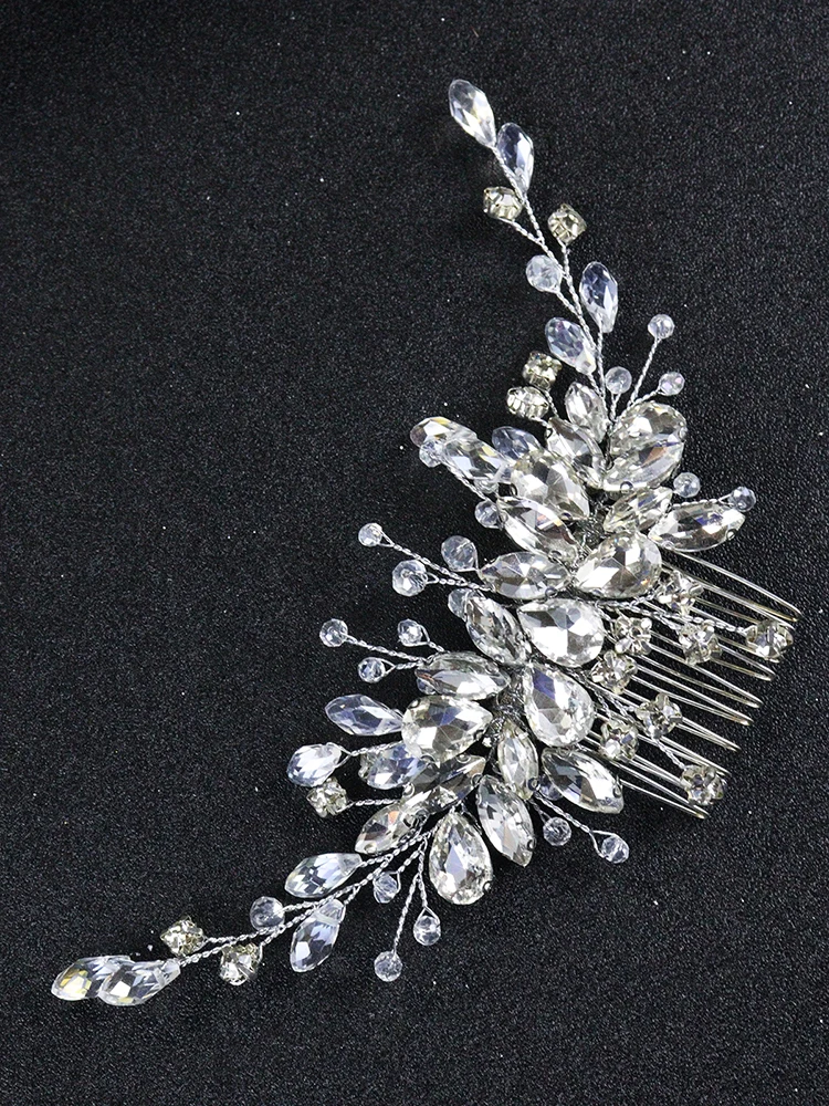 Hair Accessories Bridal Hair Accessories Silver Rhinestone Hair Comb For Women