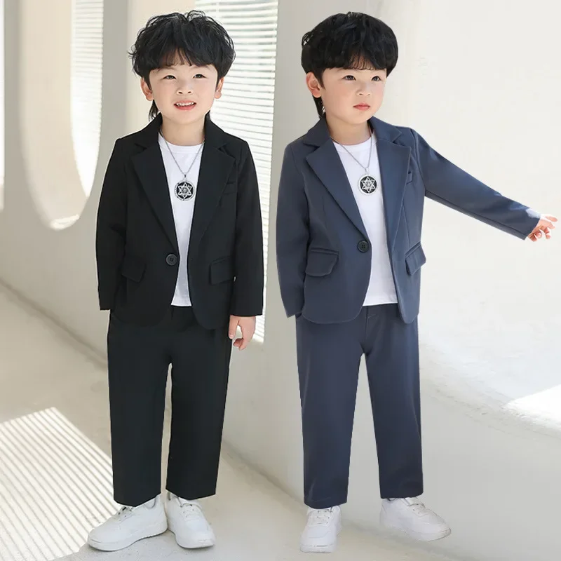 Kids Boys Suit & Blazer Shirt & Pants  Long Sleeve 5 Roots Outfit Set 3-7 Years Boy's Wedding Suit Sets main image 0