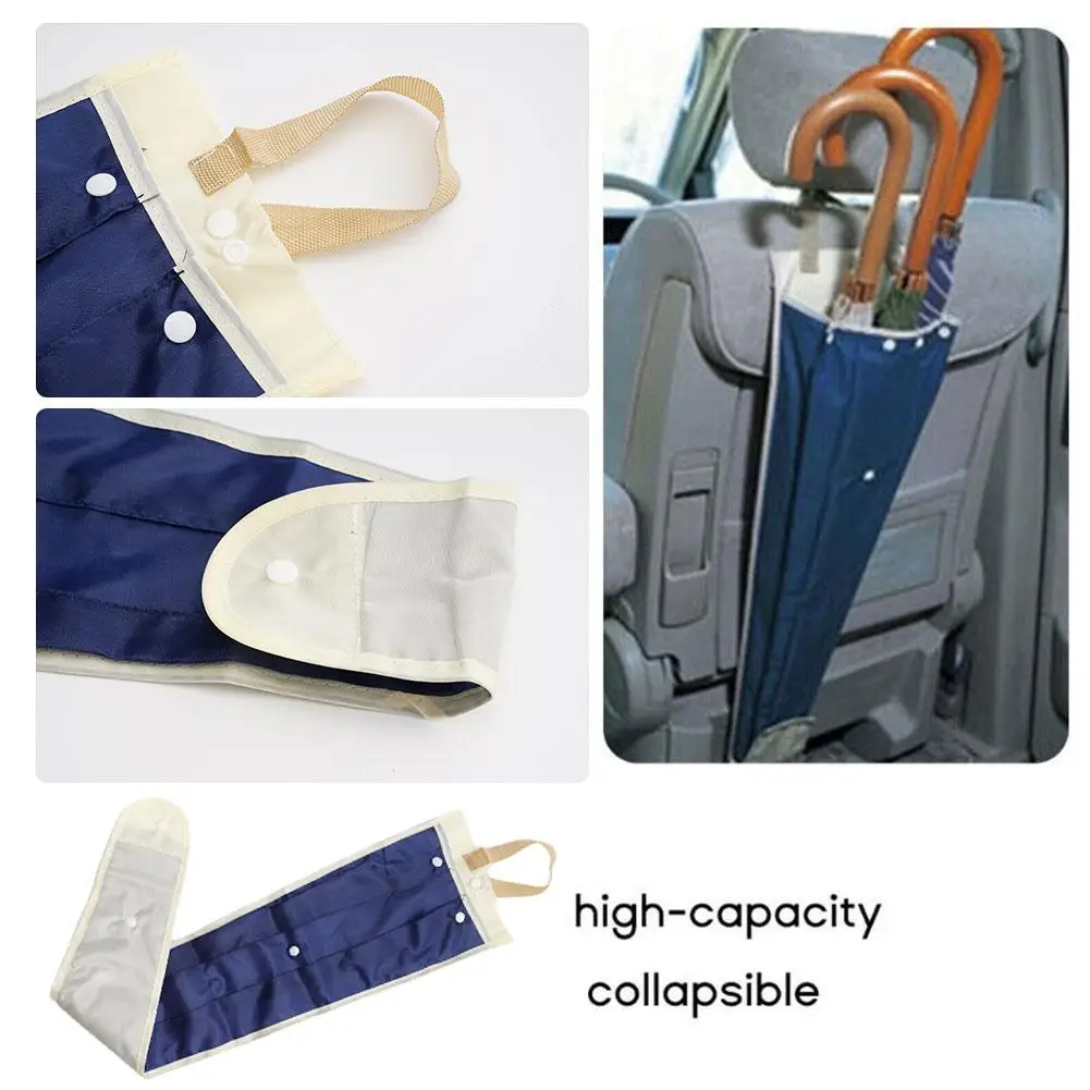 Umbrella Cover for Car Truck Back Seat Umbrella Storage Holder Hanging Waterproof Organizer Bag Foldable Sleeve Ho Q8G3