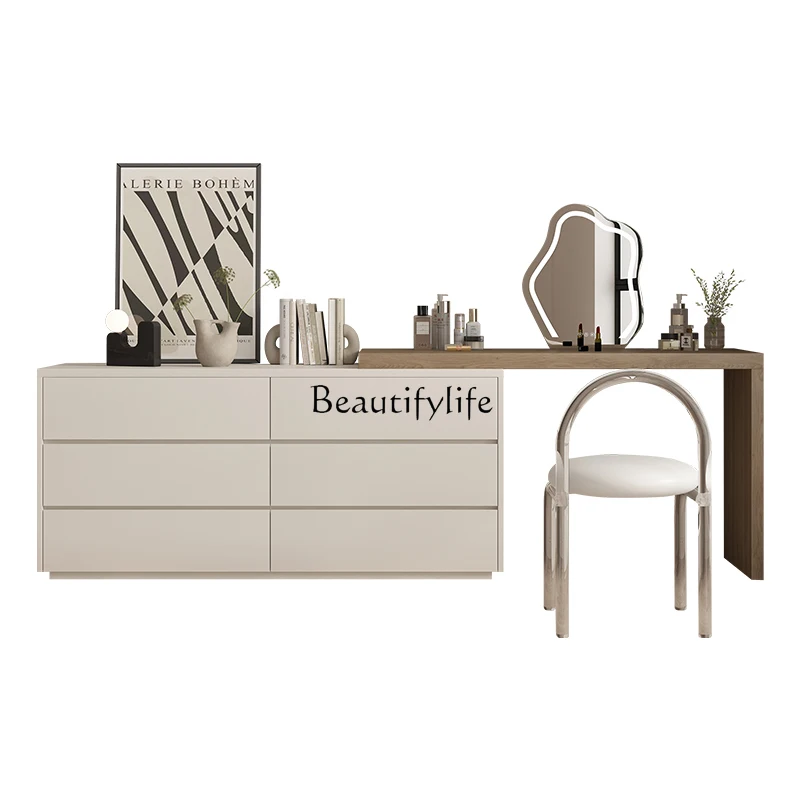 Dresser Chest of Drawers Integrated Bedroom Simple Modern Corner Retractable Makeup Table