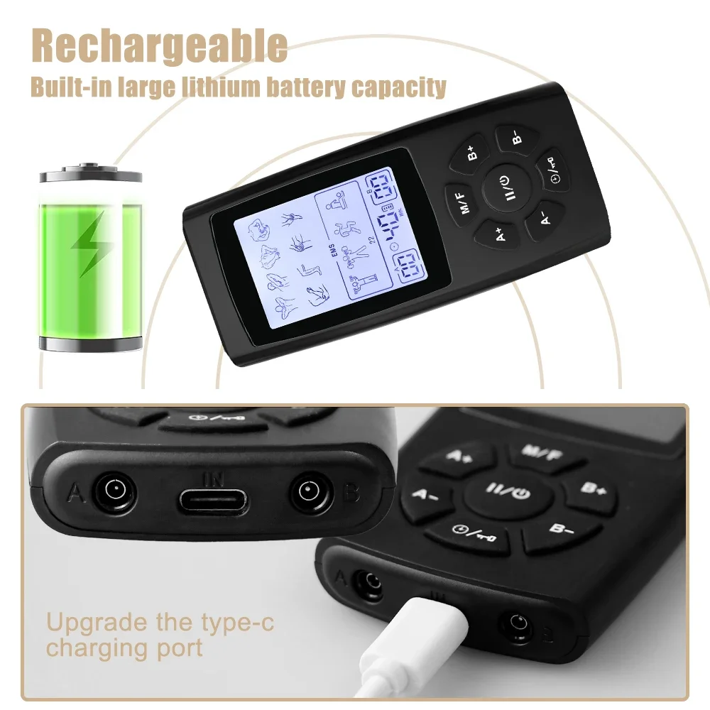 Enhanced TENS EMS Pulse Massager for Effective Pain Relief
