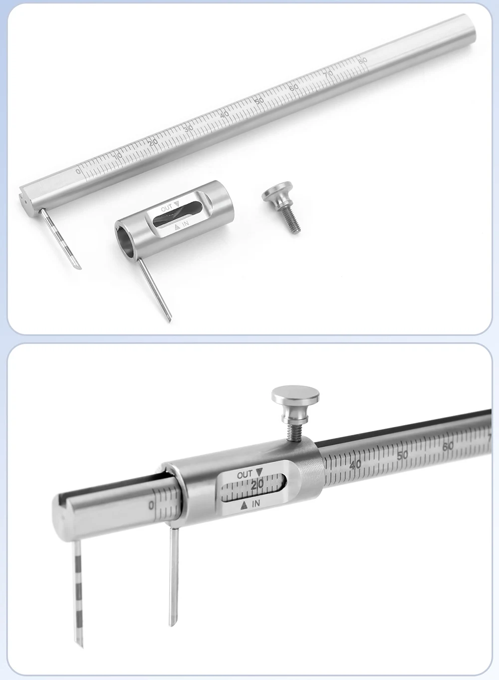 AZDENT 1pc Dental Kieferorthopädische Schiebe Messschieber 0-80mm Zahnarzt Implantat Mess Gauge Doppel Skala Runde Zahnmedizin werkzeug – Detail 10