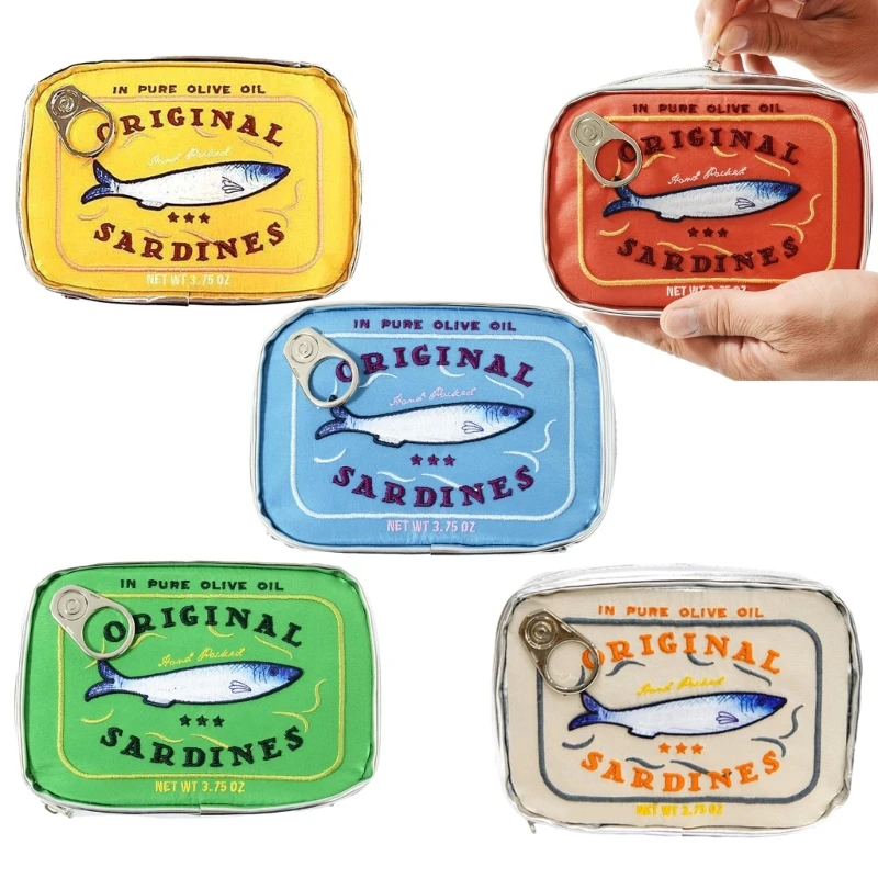 

Canned Sardines Makeup Bag for Personal Care Portable Clutch