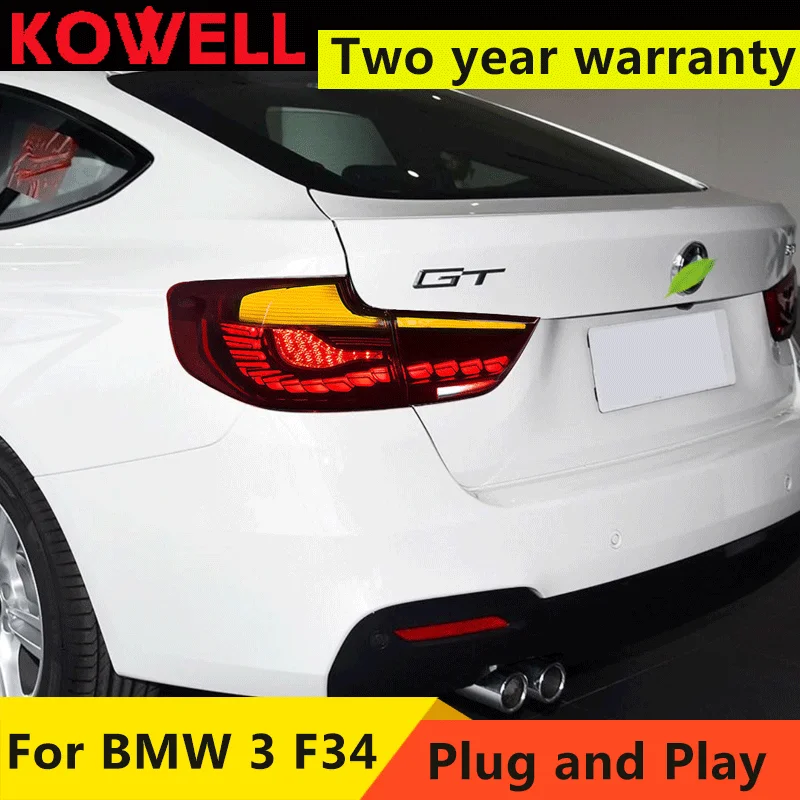 

Автомобильный светодиодный задний фонарь для BMW СЕРИИ 3 GT F34 GTS, задний противотуманный фонарь + стоп-сигнал + задний + Динамический поворотник, модифицированные аксессуары