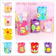 

non-woven pen holder children's kindergarten handmade DIY material package non-woven creative three-dimensional school supplies