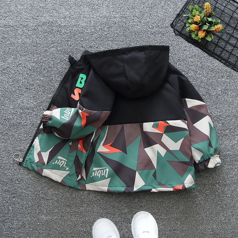 Children Hiking Jackets Windbreaker Hooded Coat Zipper Camping Warm Outerwear Boys Sports Outdoor Jackets Baseball Uniform Coats