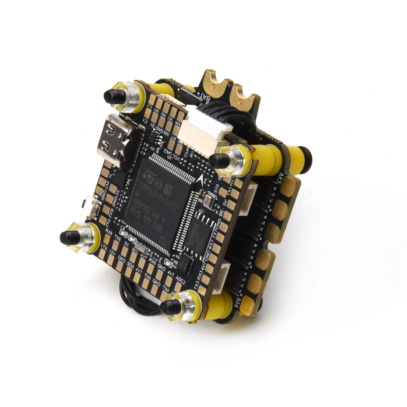 Stack H743-65A connecté à un moteur brushless, test au banc - Achetez le contrôleur de vol H743 H7 avec ESC 65A pour drone FPV