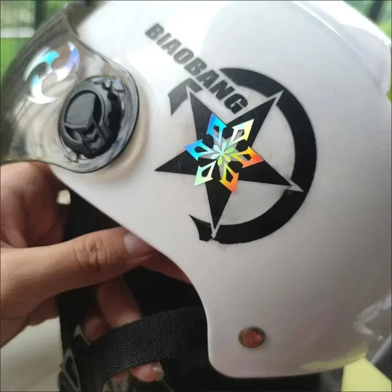 Reflective Laser Car Stickers personalized stickers Genshin Impact Decoration Sticker Element Reaction Transparent Sticker Luggage Bicycle DIY Decor