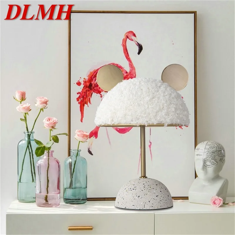 

DLMH Modern Table Lamp Cartoon Creative LED Vintage Bedside Desk Light for Home Bedroom Children Decor
