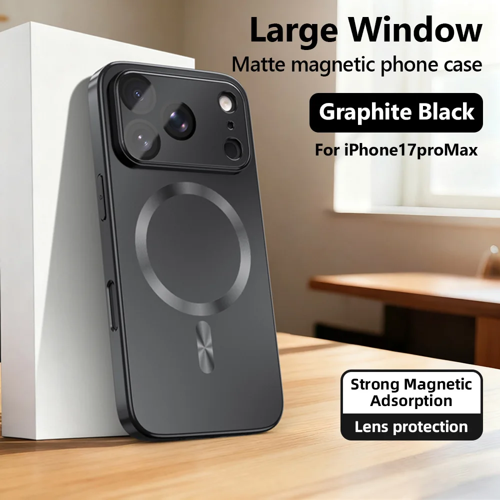 Sleek Magnetic Camera Protector Case with Anti-Smudge & Wireless Charging Compatibility