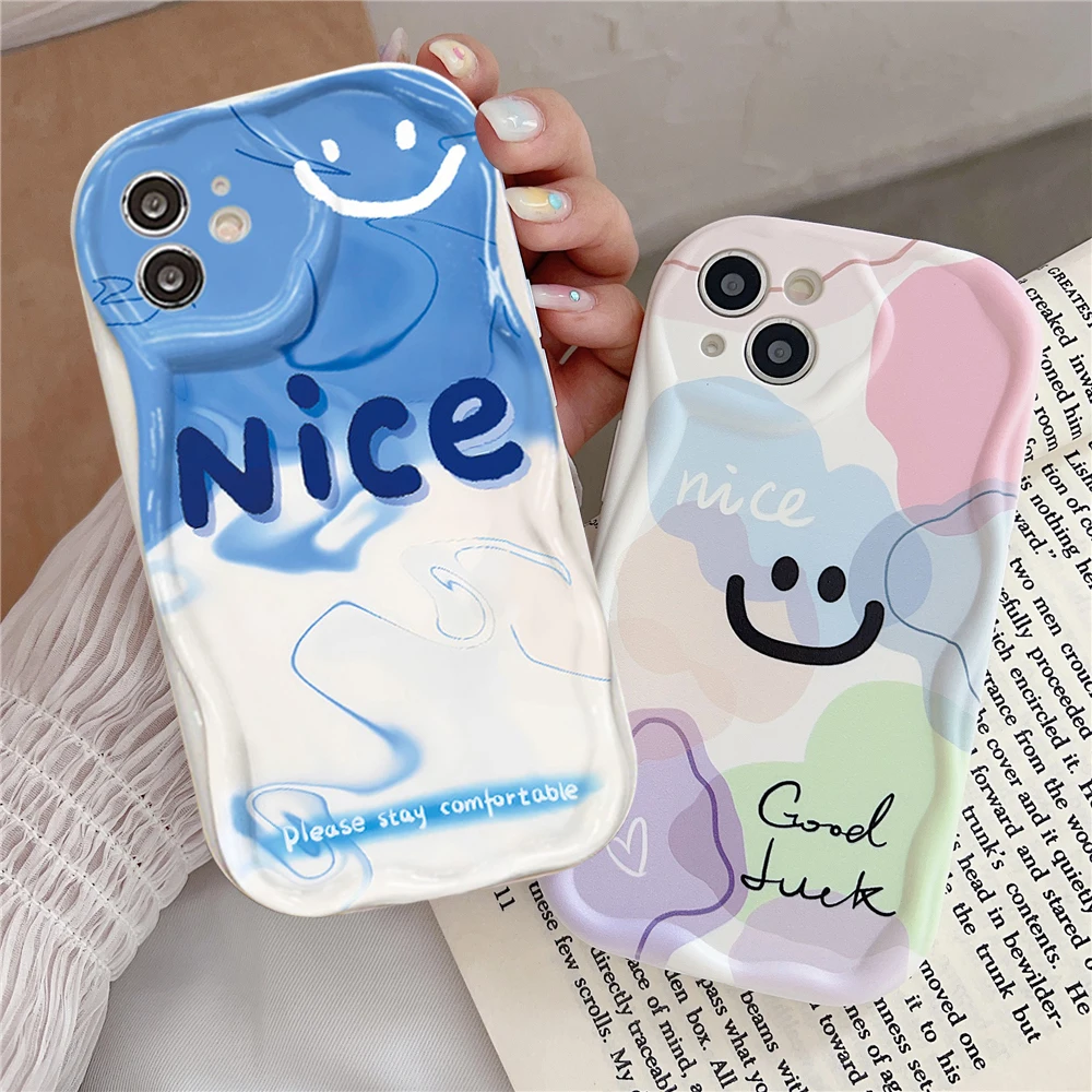 For Galaxy S24 Case Samsung S22 S23 Ultra S20 21 FE A25 A24 A23 A22 A21S Cases Aesthetic Curly Wave Silicone Cover_voghion.com