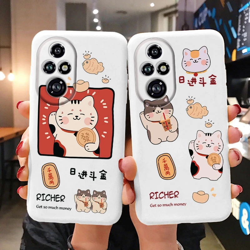 Floral Cartoon Cat Soft Silicone Phone Case - Stylish Protective Cover